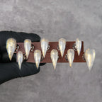Press-On Nail Tips Short Claw Pointed & Strong Adhesive