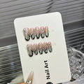 Press-On Nail Tips Short Square Rhinestone Embellished Reusable