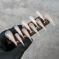 Press-On Nail Tips Stiletto Shape Adhesive Backing Glossy Finish