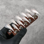 Press-On Nail Tips Stiletto Shape Adhesive Backing Glossy Finish