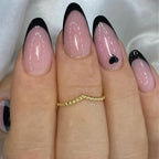 Press-On Nail Tips Stiletto Shape Heart Accents Comfortable Fit