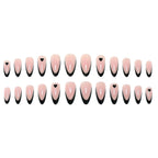 Press-On Nail Tips Stiletto Shape Heart Accents Comfortable Fit
