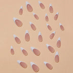 Press-On Nail Tips Teardrop Design 24 Piece Adhesive Strips