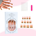 Press-On Nail Tips Tiger Stripe Waterproof Set of 24