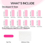 Press-On Nail Tips Tiger Stripe Waterproof Set of 24