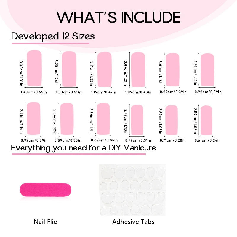 Press-On Nail Tips Tiger Stripe Waterproof Set of 24