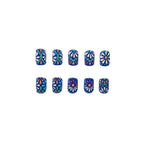 Press-On Nail Tips Vibrant Floral Set of 24