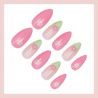 Press-On Nails 20-Piece Assorted Designs & Adhesive Strips
