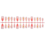 Press-On Nails 24-Piece Floral & Glitter Adhesive Tabs