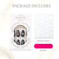 Press-On Nails 24-Piece Intricate Art Kit & Glue