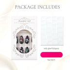 Press-On Nails 24-Piece Intricate Art Kit & Glue
