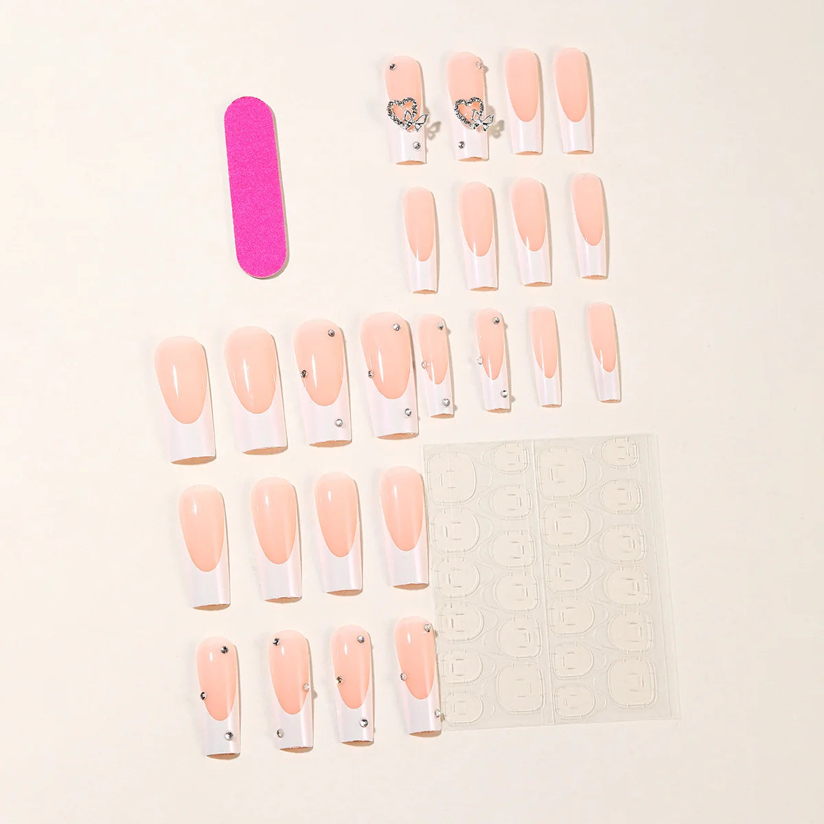 Press-On Nails 3D Acrylic Jewel Embellished