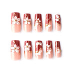 Press-On Nails 3D Floral Accents Peel-And-Stick