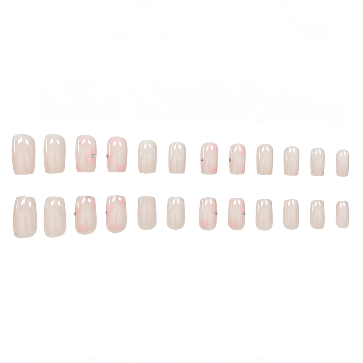 Press-On Nails 3D Floral Acrylic Easy-Apply & Comfortable Fit