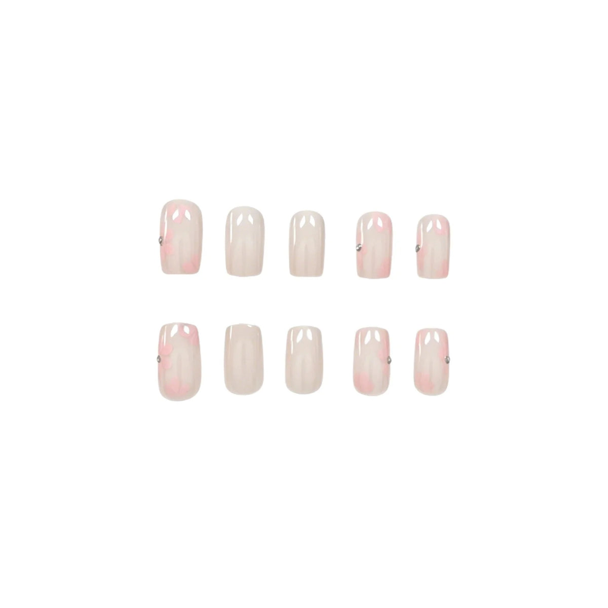 Press-On Nails 3D Floral Acrylic Easy-Apply & Comfortable Fit