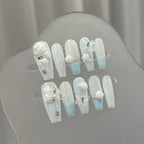 Press-On Nails 3D Floral Almond Shape Easy-Apply