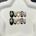 Press-On Nails 3D Floral Easy Application