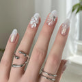 Press-On Nails 3D Floral Easy Application & Comfort Fit