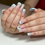 Press-On Nails 3D Floral Glossy Multiple Sizes