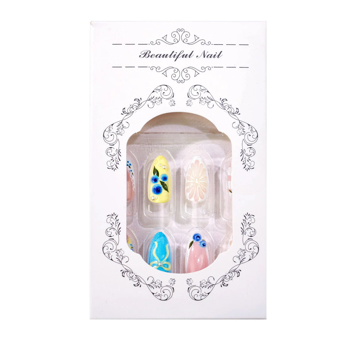 Press-On Nails 3D Floral Peel-And-Stick Salon Finish