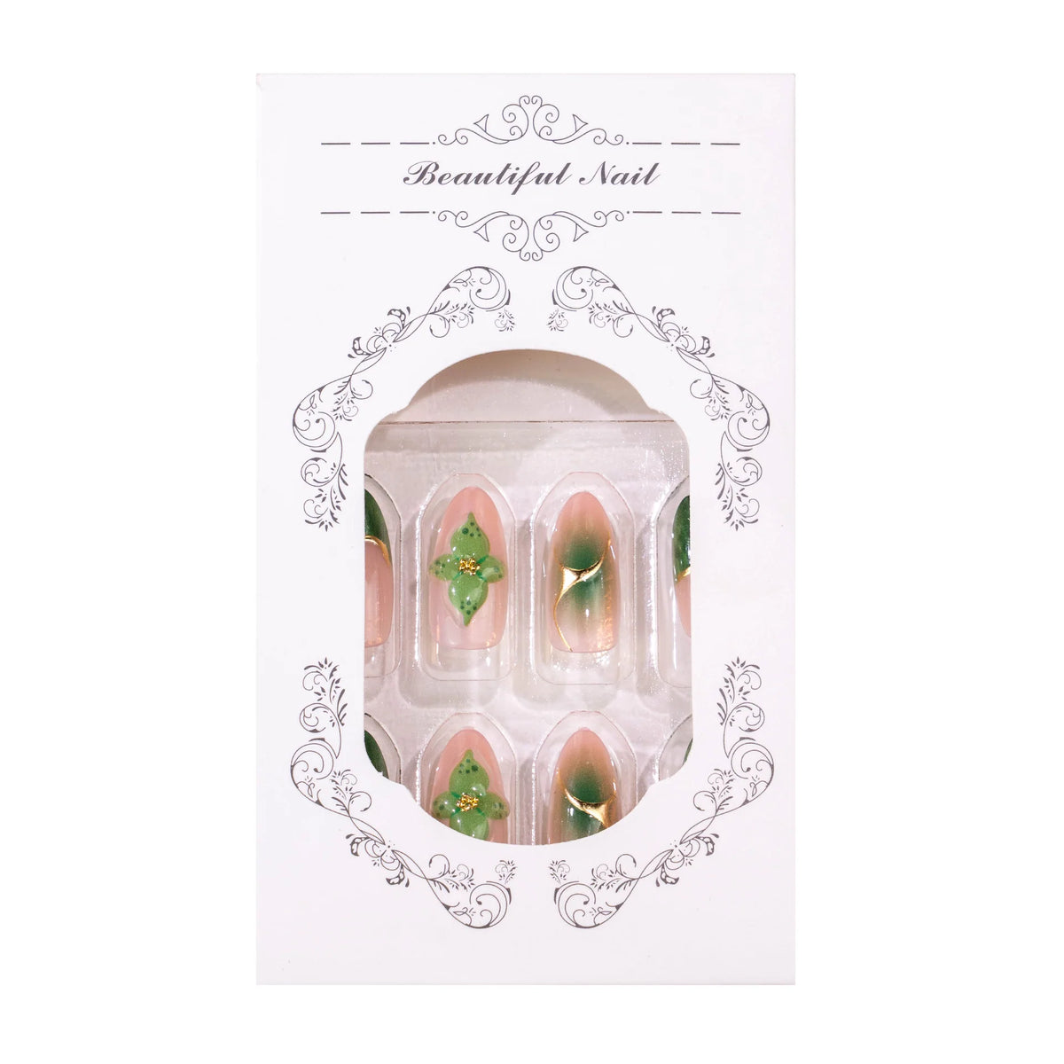 Press-On Nails 3D Floral Reusable Multiple Sizes