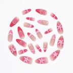Press-On Nails 3D Floral & Sparkle Reusable