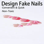 Press-On Nails 3D Floral & Sparkle Reusable