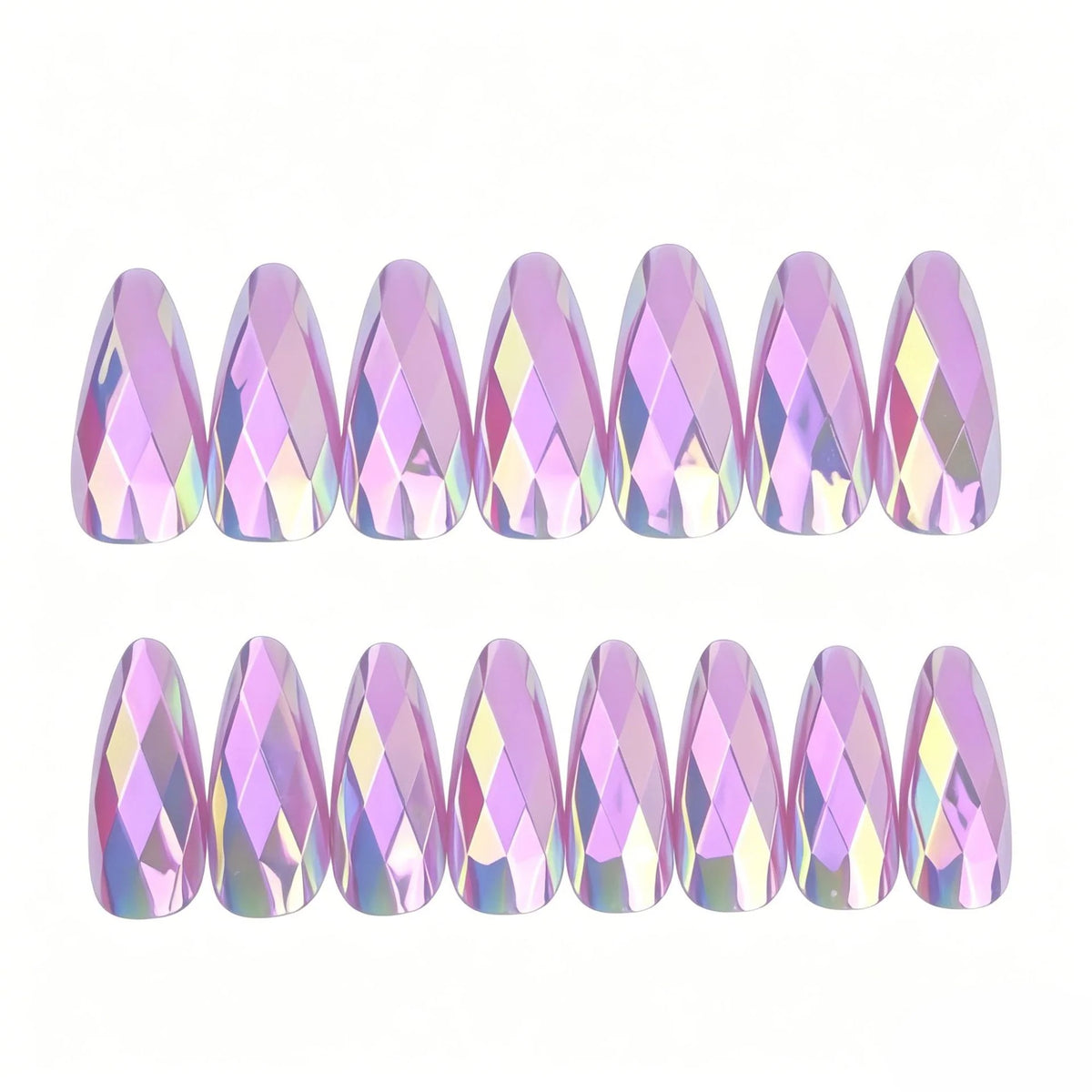 Press-On Nails 3D Geometric Pattern Lightweight Set of 24