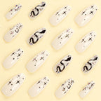 Press-On Nails 3D Glitter Long-Lasting Gel