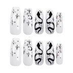 Press-On Nails 3D Glitter Long-Lasting Gel