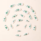 Press-On Nails 3D Shamrock & Gold Accents Self-Adhesive