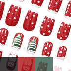 Press-On Nails Acrylic Christmas Designs Set of 24