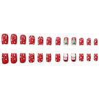 Press-On Nails Acrylic Christmas Designs Set of 24