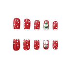 Press-On Nails Acrylic Christmas Designs Set of 24
