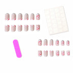 Press-On Nails Acrylic Floral 24-Piece