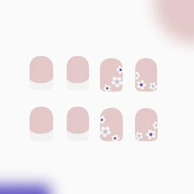 Press-On Nails Acrylic Floral Accents Customizable Lengths