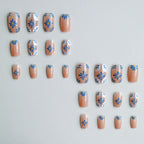 Press-On Nails Acrylic Floral Chip-Resistant