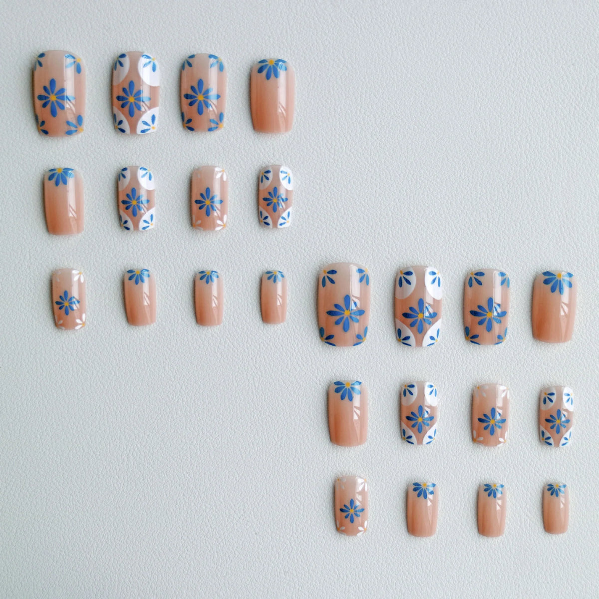 Press-On Nails Acrylic Floral Chip-Resistant