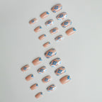 Press-On Nails Acrylic Floral Chip-Resistant