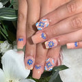 Press-On Nails Acrylic Floral Chip-Resistant