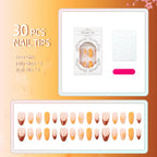 Press-On Nails Acrylic Floral Design Adhesive Tabs