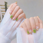 Press-On Nails Acrylic Floral Design Easy Apply