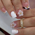 Press-On Nails Acrylic Floral Embellishments Glue-Free
