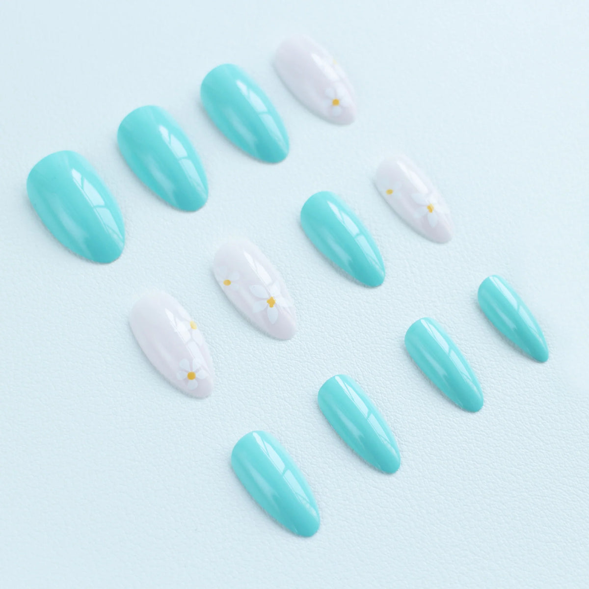 Press-On Nails Acrylic Floral Glossy Finish