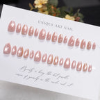 Press-On Nails Acrylic Floral Reusable