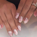 Press-On Nails Acrylic Floral Reusable