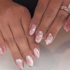 Press-On Nails Acrylic Floral Reusable