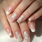 Press-On Nails Acrylic Floral Set of 24