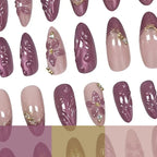 Press-On Nails Acrylic Floral Set of 24