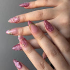 Press-On Nails Acrylic Floral Set of 24